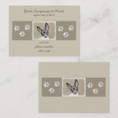 Rat Terrier Painting - Cute Original Dog Art Visitekaartje (Voorkant / Achterkant)