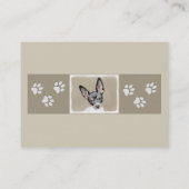 Rat Terrier Painting - Cute Original Dog Art Visitekaartje (Achterkant)