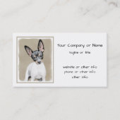 Rat Terrier Painting - Cute Original Dog Art Visitekaartje (Voorkant)