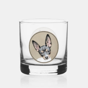Rat Terrier Painting - Cute Original Dog Art Whisky Glas