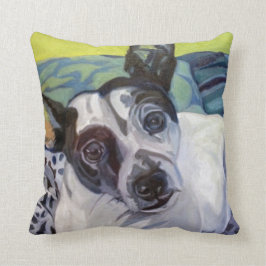 Rat Terrier Pet Portrait Pillow Kussen