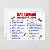 RAT TERRIER Property Wetten 2 Briefkaart (Voorkant / Achterkant)
