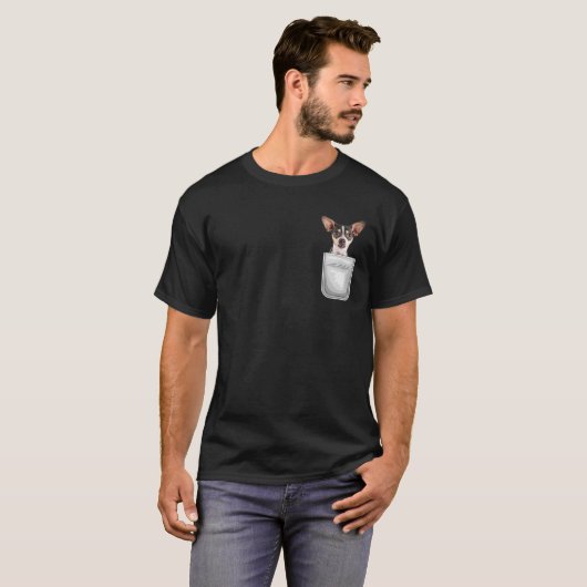 Rat Terrier Puppy Dog in uw zakje T-shirt (Voorkant volledig)