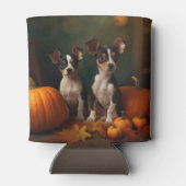 Rat Terrier Puppy Herfst Delight Pompoen Blikjeskoeler (Achterkant)