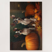 Rat Terrier Puppy Herfst Delight Pompoen Legpuzzel (Verticaal)