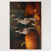 Rat Terrier Puppy Herfst Delight Pompoen Legpuzzel (Verticaal)