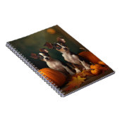 Rat Terrier Puppy Herfst Delight Pompoen Notitieboek (Rechterzijde)