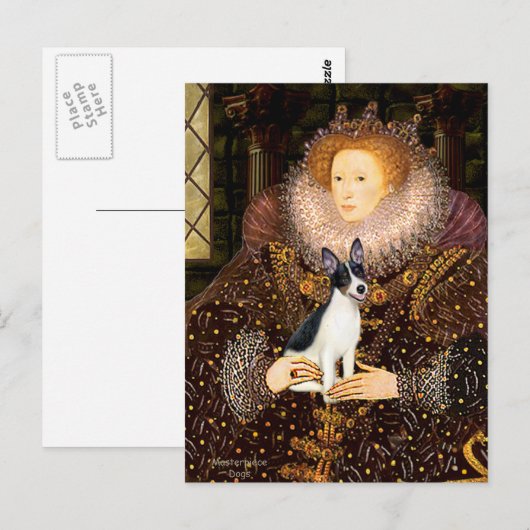 Rat Terrier - Queen Briefkaart (Voorkant / Achterkant)