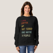 Rat Terrier Retro Dog en koffie Trui (Voorkant volledig)