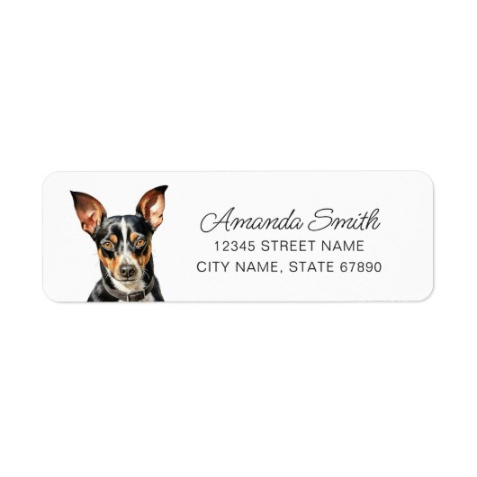 Rat Terrier Return Address Labels (Voorkant)