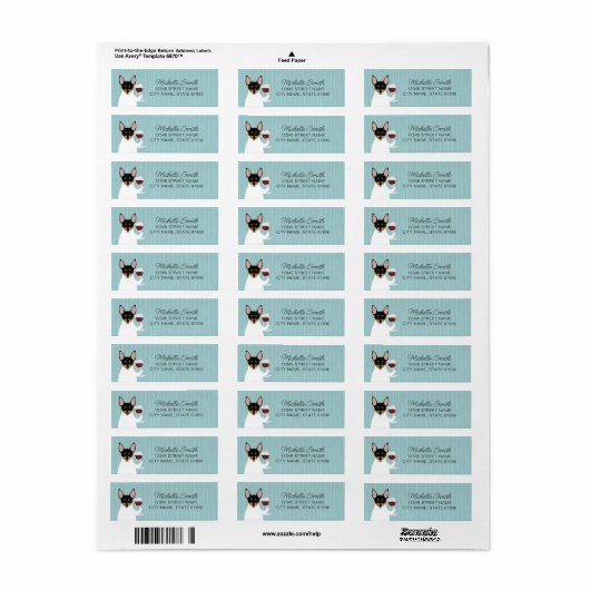 Rat Terrier Return Address Labels (Full Sheet)