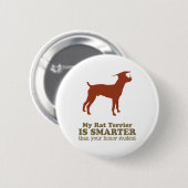 Rat Terrier Ronde Button 5,7 Cm (Voorkant /achterkant)
