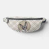 Rat Terrier Schilderen Tri Kleur Originele Hond Ar Heuptasje (Liggend)