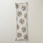 Rat Terrier Schilderen Tri Kleur Originele Hond Ar Lichaamskussen (Achterkant (Verticaal))