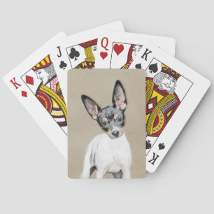 Rat Terrier Schilderij - Mooie Originele Honden Ku Pokerkaarten
