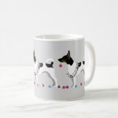 Rat Terrier Silhouette kerstdesign Koffiemok (Voorkant rechts)