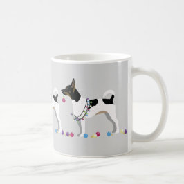 Rat Terrier Silhouette kerstdesign Koffiemok