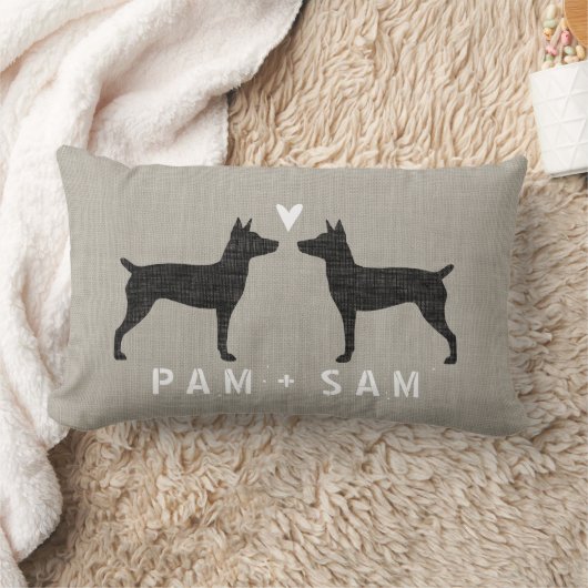 Rat Terrier Silhouetten Liefde - Personaliseren Kussen (Deken)