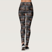 Rat Terrier Sneeuw slee Kerstmis decoratie Leggings (Achterkant)