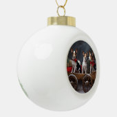 Rat Terrier Sneeuw slee Santa Claus decoratie (Links)