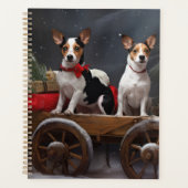 Rat Terrier Snowy Sleigh Kerst Decor Planner (Voorkant)