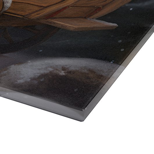 Rat Terrier Snowy Sleigh Kerst Decor Snijplank (Hoek)