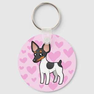 Rat Terrier/Speelgoed Fox Terrier Love Sleutelhanger
