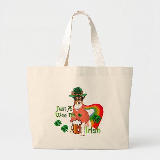 Rat Terrier St. Patrick's Grote Tote Bag (Voorkant)