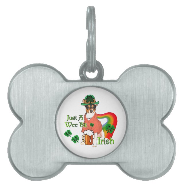 Rat Terrier St Patricks Huisdieren Naamplaatje (voorkant)