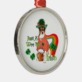Rat Terrier St Patricks Metalen Ornament (Rechts)