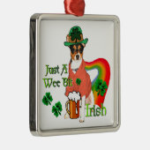 Rat Terrier St Patricks Metalen Ornament (Rechts)
