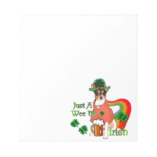 Rat Terrier St Patricks Notitieblok (Voorkant)