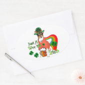 Rat Terrier St Patricks Ovale Sticker (Envelop)