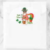 Rat Terrier St Patricks Ovale Sticker (Tas)