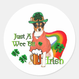 Rat Terrier St Patricks Ronde Sticker
