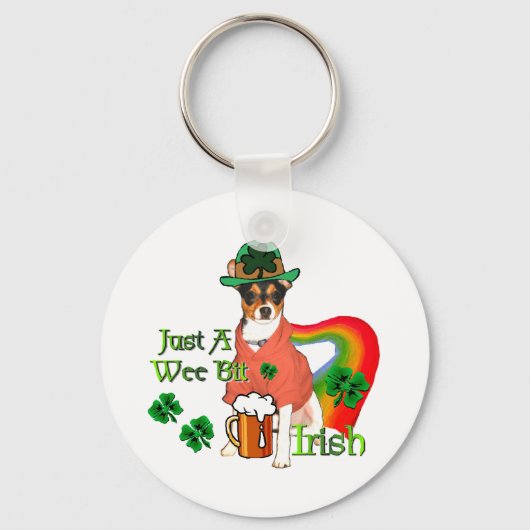 Rat Terrier St Patricks Sleutelhanger (Voorkant)