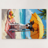 Rat Terrier strand relax scène Legpuzzel (Horizontaal)