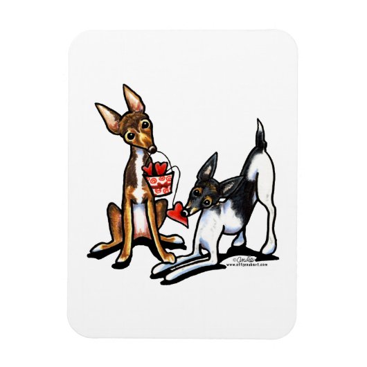 Rat Terrier Sweethearts Magneet (Verticaal)