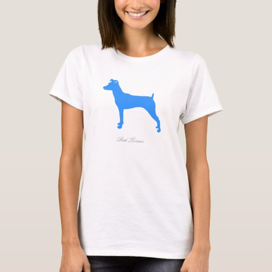 Rat Terrier T-shirt (blauwe versie 3) (Voorkant)
