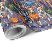 Rat Terrier Trick-or-Treating Halloween kostuums Cadeaupapier (Rol Hoek)