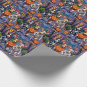 Rat Terrier Trick-or-Treating Halloween kostuums Cadeaupapier (Hoek)