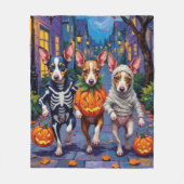 Rat Terrier Trick-or-Treating Halloween Kostuums Fleece Deken (Voorkant)