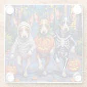 Rat Terrier Trick-or-Treating Halloween kostuums Glazen Onderzetter (Achterkant)