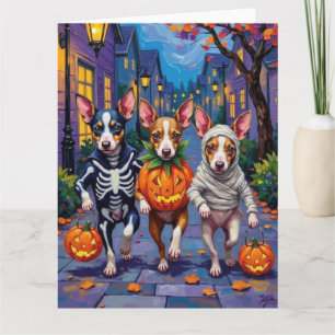 Rat Terrier Trick-or-Treating Halloween Kostuums Kaart