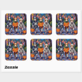 Rat Terrier Trick-or-Treating Halloween kostuums Vierkante Sticker (Vel)