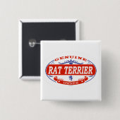RAT TERRIER_ VIERKANTE BUTTON 5,1 CM (Voorkant /achterkant)