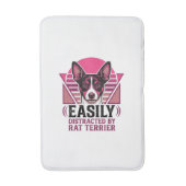 Rat Terrier Vintage Gemakkelijk Afleidbare Hond Sh Badmat (Voorkant Verticaal)