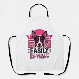 Rat Terrier Vintage Gemakkelijk Afleidbare Hond Sh Schort