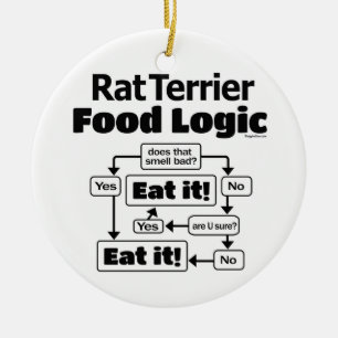 Rat Terrier Voedsel Logica Keramisch Ornament