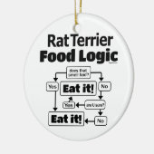 Rat Terrier Voedsel Logica Keramisch Ornament (Links)